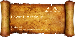 Lovasi Virág névjegykártya